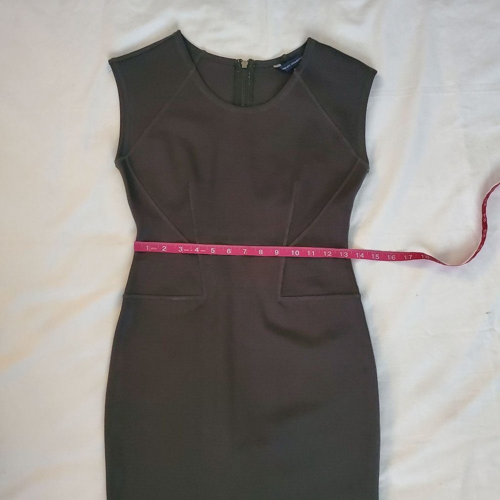 French Connection Women's T-Monique Stretch Cap Sleeve Dress Ebony/Soleil Size 8 - Picture 11 of 13